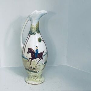 Elegant Ceramic Vase with Horse Design